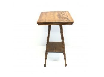 Spindle Leg Wood Carved Plant Stand