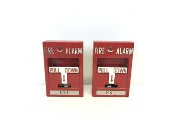Pair Of Fire Alarm Pulls