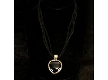Heart Shaped Necklace With Sterling Silver Clasp