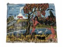 Signed Cesar Cuyo Acrylic Folk Art Painting, Garden Of Eden - #S11-4