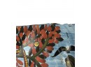Signed Cesar Cuyo Acrylic Folk Art Painting, Garden Of Eden - #S11-4