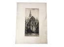 Signed E. Sharland Etching, Church Of Saint Pierre, Caen France - #S11-4