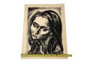 Signed Mid-Century Female Portrait Lithograph - #S11-4