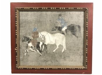 Chinese Yuan Dynasty Print, TRIBUTE HORSES, Issued By Indianapolis Museum Of Art - #BW-A1
