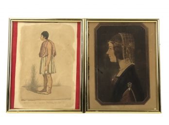 Antique 19th Century Rich Dighton & Leonardo Da Vinci Prints - #S12-1