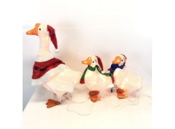 Indoor/Outdoor Lighted Christmas Goose Yard Decoration - WORKS