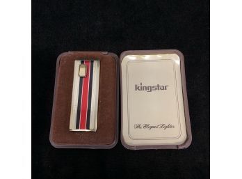 Vintage Kingstar 30 Cigarette Lighter With Case - Made In Korea