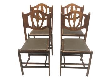 Carroms Company Folding Chairs - Set Of 4