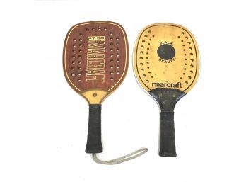 Vintage Marcraft Wood Paddle Ball Racquets