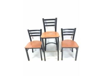Plymold Commercial Metal Restaurant Chairs - Lot Of 3