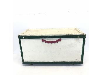 Antique Painted Wood Toy Chest