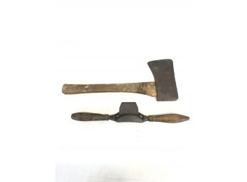Antique Cincinnati Tool Company Wood Shaver With Axe