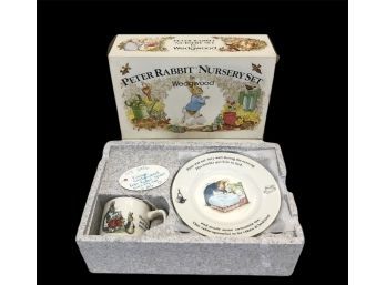 Wedgwood Peter Rabbit Nursery 3-Piece Set With Original Box