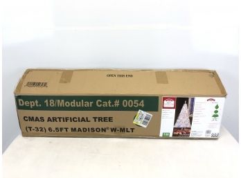 6.5 Foot Madison Pine Artificial White Christmas Tree