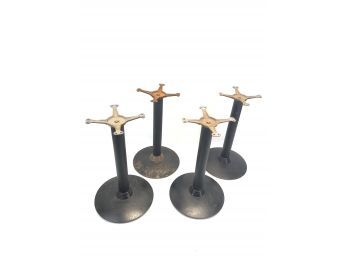 Commercial Cast Iron Restaurant Table Stands - Set Of 4