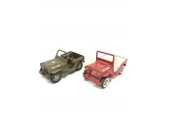 Vintage Tonka Toy Military & Lifeguard Jeeps