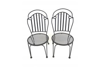 Pair Of Wrought Iron Patio Chairs