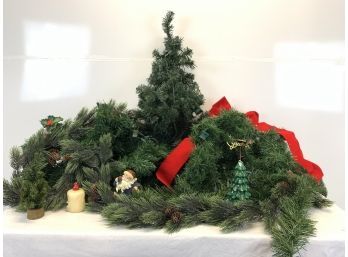 Huge Christmas Lot - Mini Trees, Garland, String Lights & More