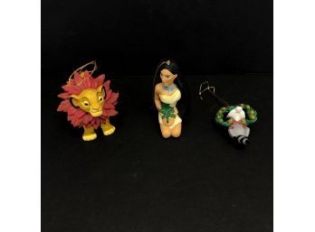 Christmas Ornament Lot W Boxes - Simba, Pocahontas, Meeko