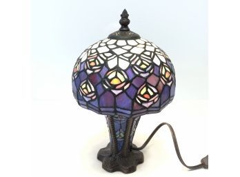 Tiffany Style Stained Glass Table Lamp - WORKS