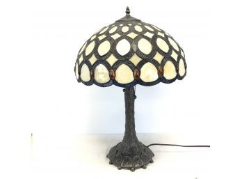 Tiffany Style Stained Glass Table Lamp - WORKS