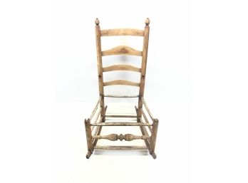 Late 18th Century Delaware Valley Ladder Back Arm Chair