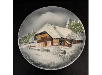West Germany Winter Charger Plate - 13-1/4'D