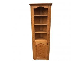 Solid Oak Corner Shelf Cabinet