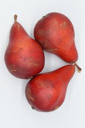 Decorative Faux Red Pears 3pcs
