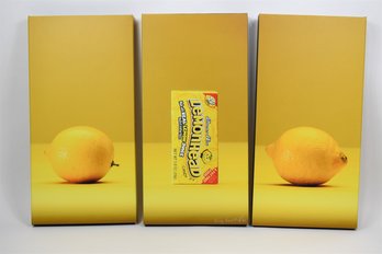 LemonHead Candy 3pc Giclee On Stretched Canvas Signed Greg Knott 27/250