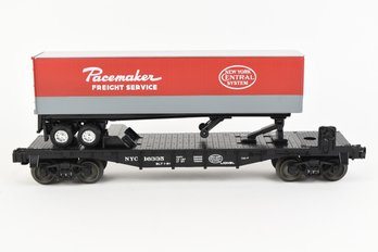 Lionel Trains O & O-27 Gauge New York Central Flatcar With Trailer Pacemaker Rail Car