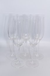Glass Champagne Flutes 5 Total