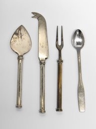 Vintage Leonard Silver Plated Spoon & Cake Knife Set 4pcs Total