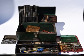 Metal Toolbox Loaded With Tools