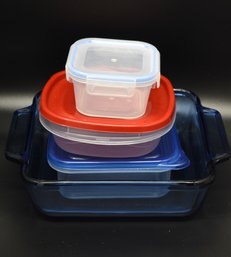 Anchor Hocking Baking Dish & Tubberware Containers 4pcs