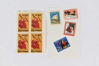 Antique Christmas Holiday U.s. Stamps