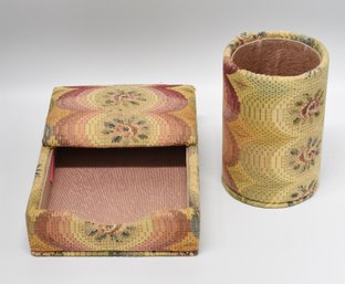 Woven Fabric Jewelry Box Holders 2pcs