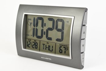 Acurite Digital Alarm Clock W/ Temp Day Month & Backlighting