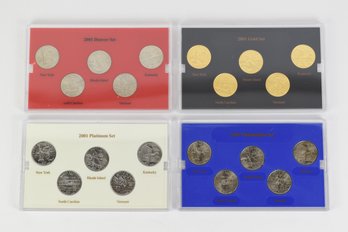 2001 State Quarter Collection Gold Platinum Denver & Philadelphia Mint Coinage