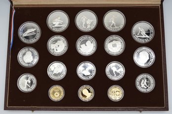 1984 Winter Olympic Games Sarajevo Yugoslavia Proof Coin Collection 18 Gold & Silver Coins