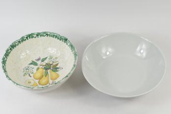 Himark Glazed Ceramic Pear Bowl & Oneida White Crown Rego