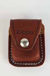 Genuine Leather Zippo Lighter Pouch With Belt Clip