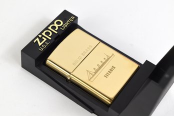 Genuine Zippo Windproof Lighter Full Brass 'titanic'