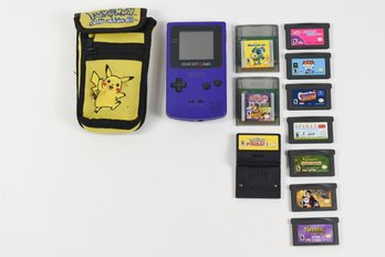Nintendo GameBoy With Games And Carry Bag
