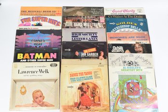 Large Lot Of 19 Vinyl Records Batman & The Other Supermen Amoung Others