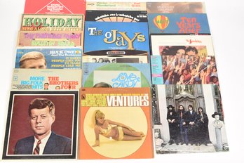 Giant Lot Of 18 Vinyl Records Buck Owens The Brothers Four And More
