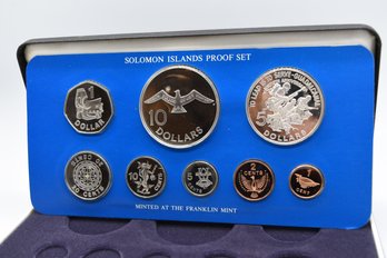 Franklin Mint 1982 Solomon Islands 8 Coin Proof Set Silver