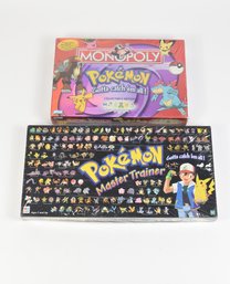 Pokemon Monopoly & Pokemon Master Trainer Board Games