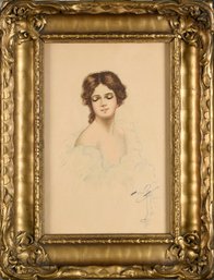 Harrison Fisher Drawing, Young Woman (CTF10)