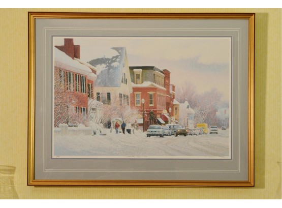 Neil Drevitson 'Woodstock Village In Snow', Limited Edition